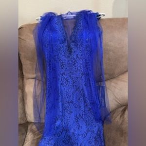 Purple Dress w/ shawl